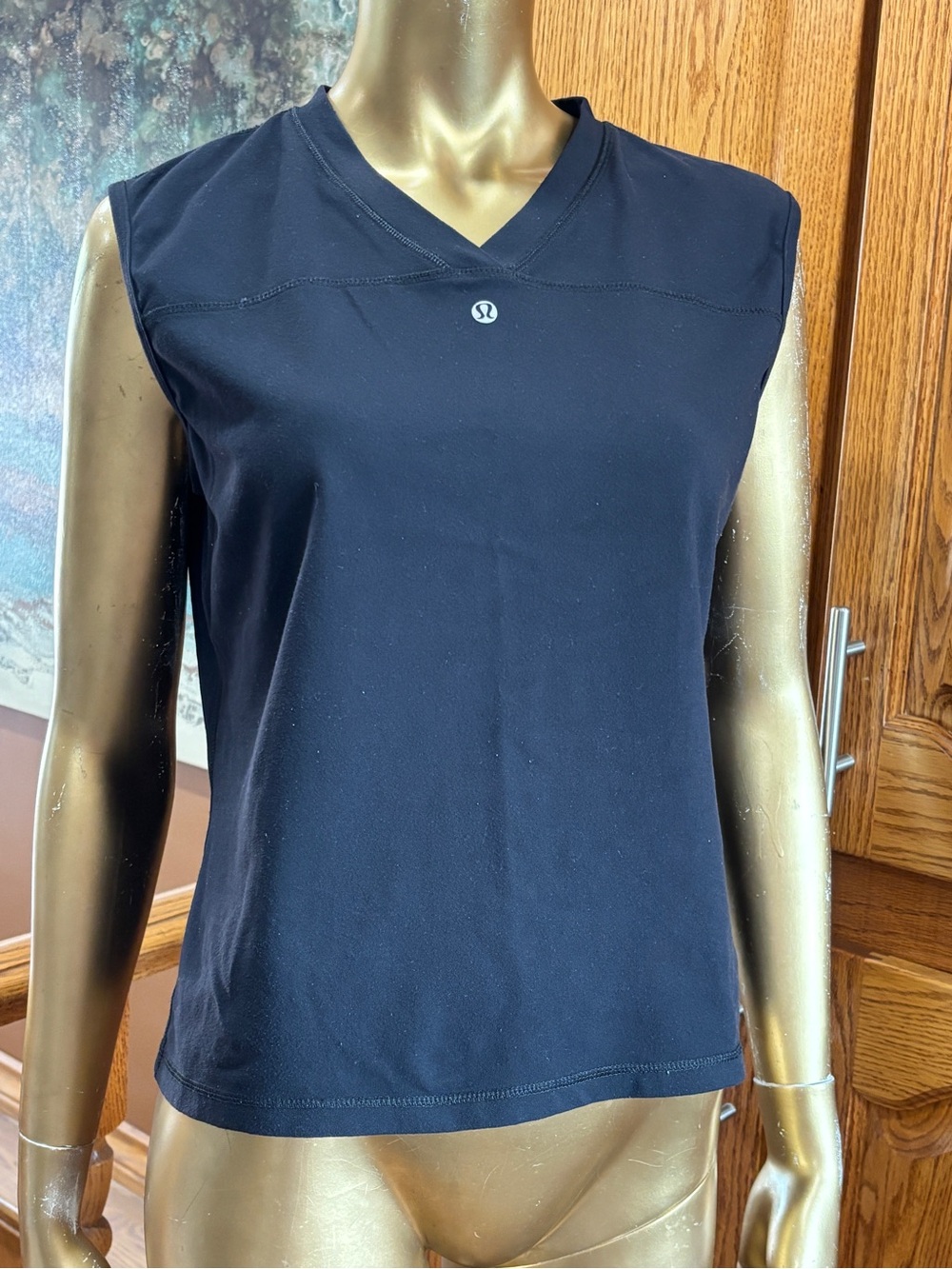 lululemon athletica Black V-Neck Muscle Tee